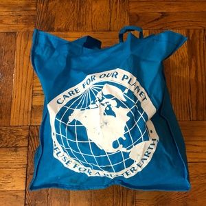 8 Blue Recyclable Shopping Bags